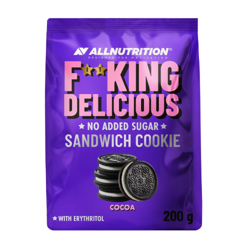 Kakaové sušenky s náplní – se sladidly, 200 g