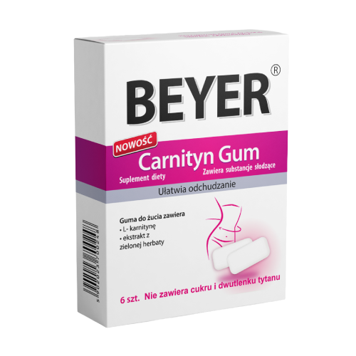 Carnitine - žvýkačky s L-karnitinem, 6 žvýkaček