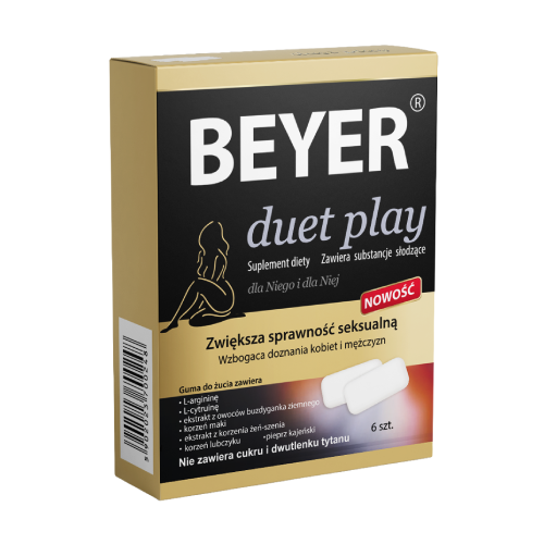 Duet Play - žvýkačky pro páry, 6 žvýkaček
