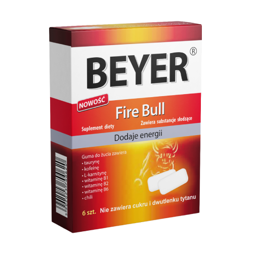 Fire Bull - žvýkačky pro více energie, 6 žvýkaček