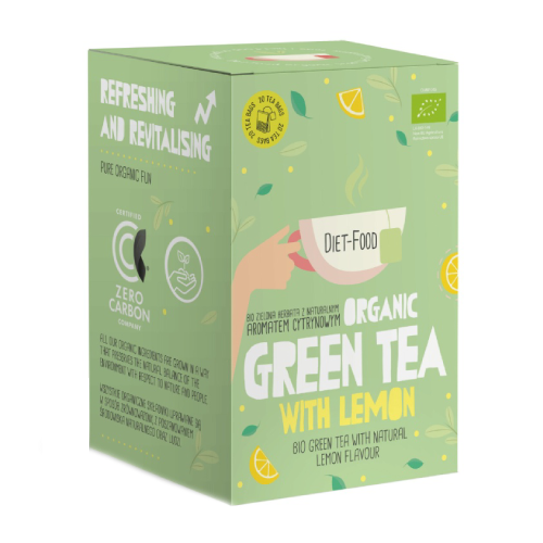 BIO Zelený čaj s citronem, 20 x 2 g