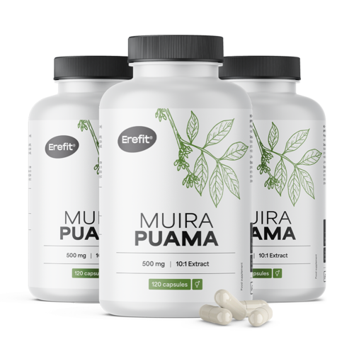 3x Muira Puama 5000 mg, dohromady 360 kapslí