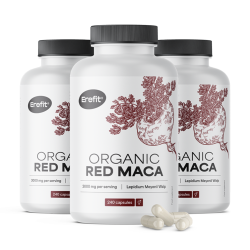 3x BIO Červená maca 3000 mg, dohromady 720 kapslí