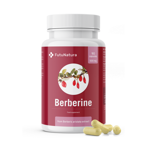 Berberin 500 mg z extraktu Berberis aristataBerberin 500 mg z extraktu Berberis aristata