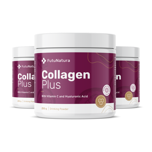 3x Kolagen + vitamín C + kyselina hyaluronová, dohromady 750 g