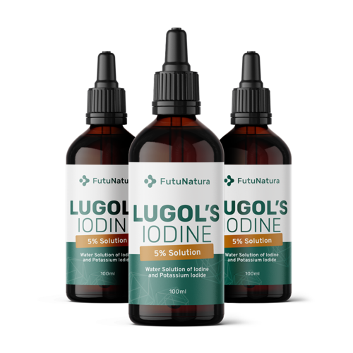 3x Lugolův roztok 5% s pipetou, dohromady 300 ml