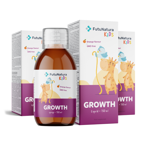 3x GROWTH – Tekutý doplněk stravy pro děti v období růstu, dohromady 450 ml