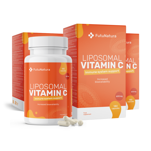 3x Lipozomální vitamín C 1200 mg, dohromady 540 kapslí