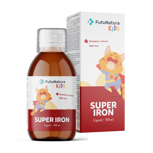 Super Iron: Železo + B vitamíny – Tekutý doplněk stravy pro děti, 150 ml