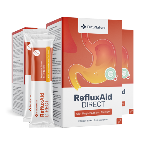 3x RefluxAid DIRECT - nápoj na překyselení žaludku, dohromady 60 sáčků