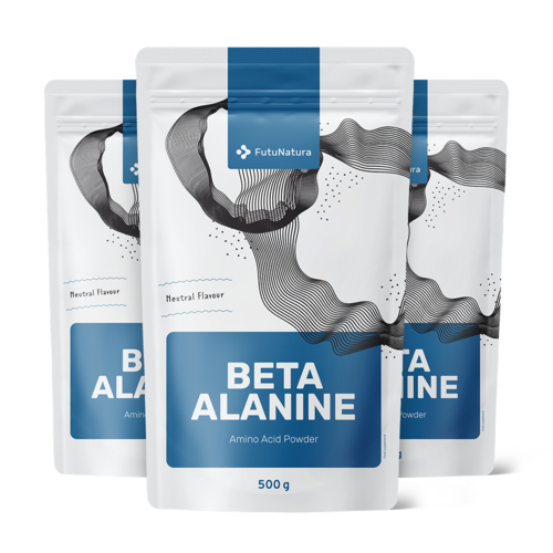 3x Beta-alanin ve formě prášku, dohromady 1500 g