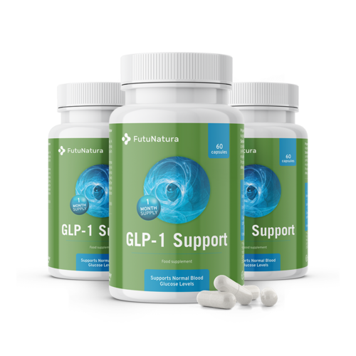 3x GLP-1 Support – komplex rostlinných výtažků s chromem, dohromady 180 kapslí