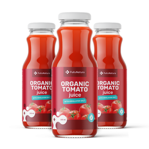 3x BIO Rajčatová šťáva s himalájskou solí, dohromady 900 ml