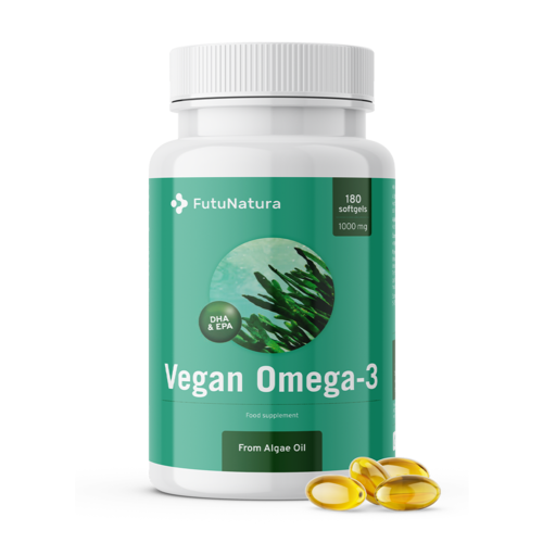 Veganské omega-3 z řas 1000 mg, 180 měkkých kapslí