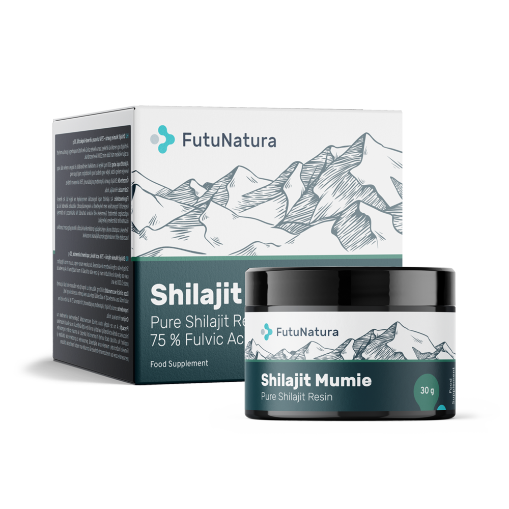 Shilajit Mumie pryskyřice - 75 % fulvové kyseliny.