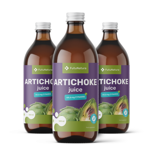 3x Šťáva z listů artyčoku, dohromady 1500 ml