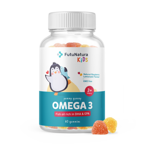 OMEGA-3 – Gumové bonbony pro děti, 60 gumových bonbonů