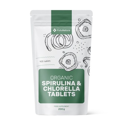 Spirulina + Chlorella tablety
