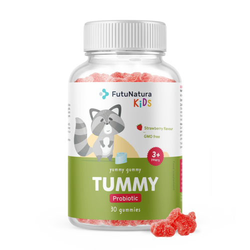 TUMMY - Gumové bonbony na podporu trávení pro děti, 30 gumových bonbonů