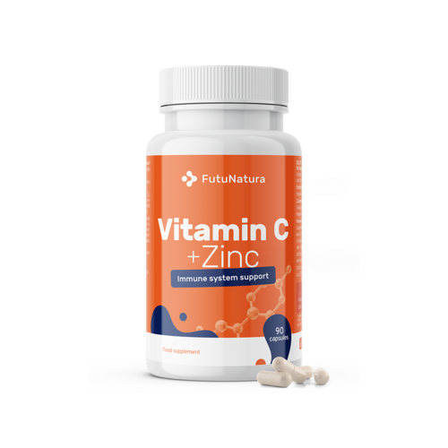 Vitamín C + Zinek, 90 kapslí