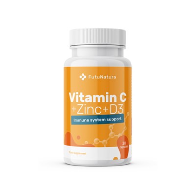 Vitamín C + zinek + vitamín D3