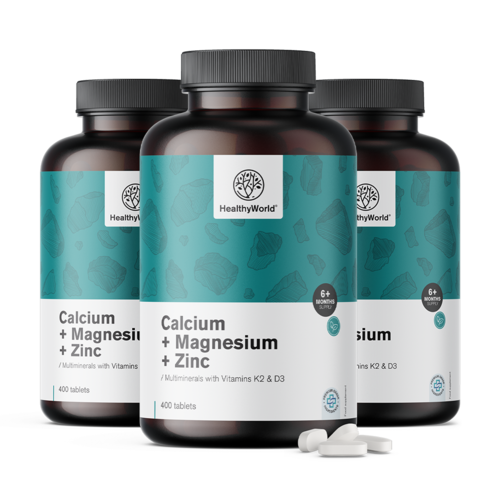 Vápník + magnézium + zinek, dohromady 1200 tablet