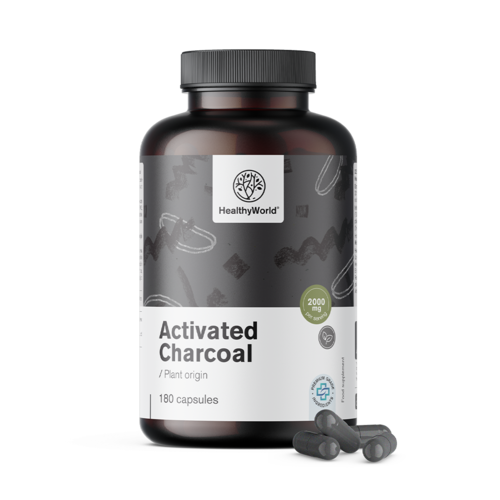 Aktivní uhlí 2000 mg, 180 kapslí