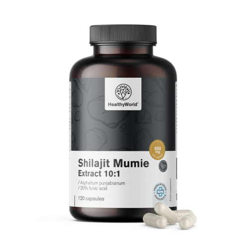 Shilajit Mumio Extract 10:1, 120 kapslí