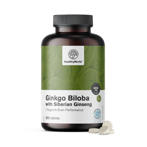 Ginkgo biloba se sibiřským ženšenem 6600 mg, 365 tablet