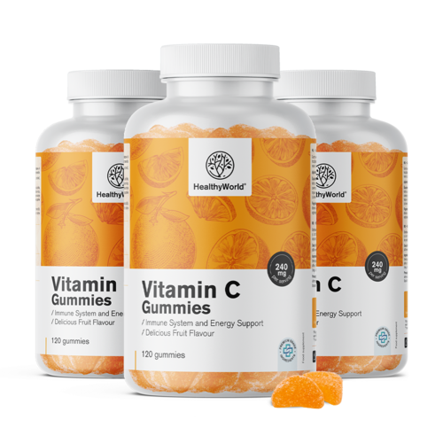 3x Vitamín C, dohromady 360 gumových bonbonů