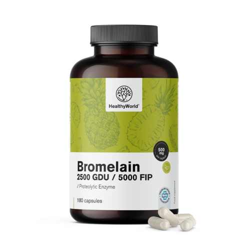 Bromelain 500 mg, 180 kapslí