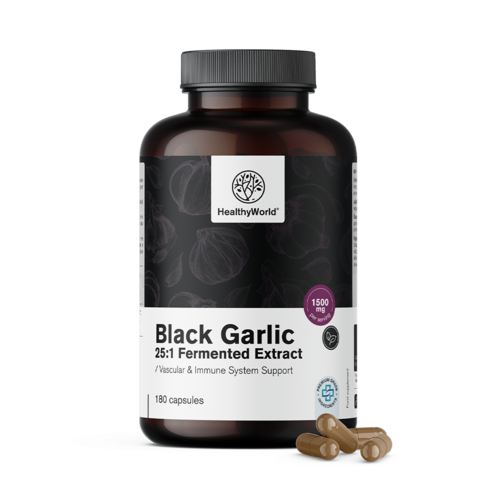 Černý česnek 1500 mg ve formě kapslí