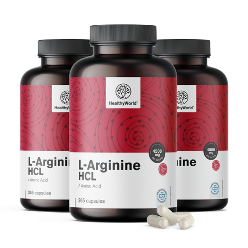 3x L-arginin HCL 4500 mg, dohromady 1095 kapslí