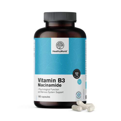 Vitamín B3 500 mg – niacinamid