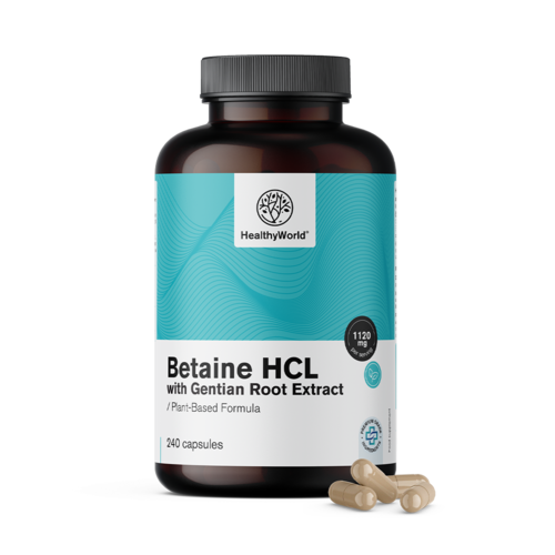 Betain HCL 1120 mg, 240 kapslí