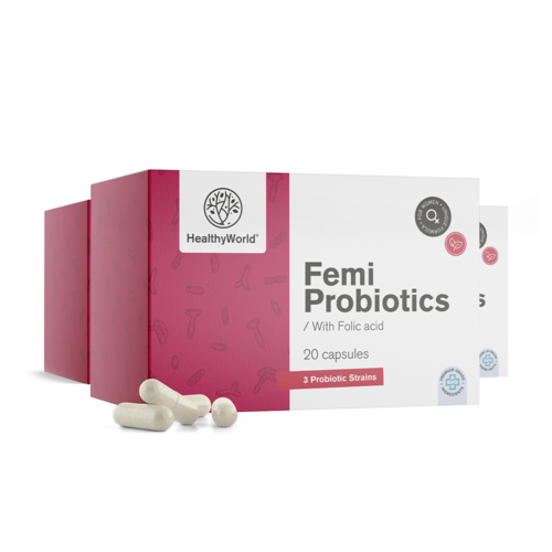 3x Femi Probiotics – pro ženy, dohromady 60 kapslí