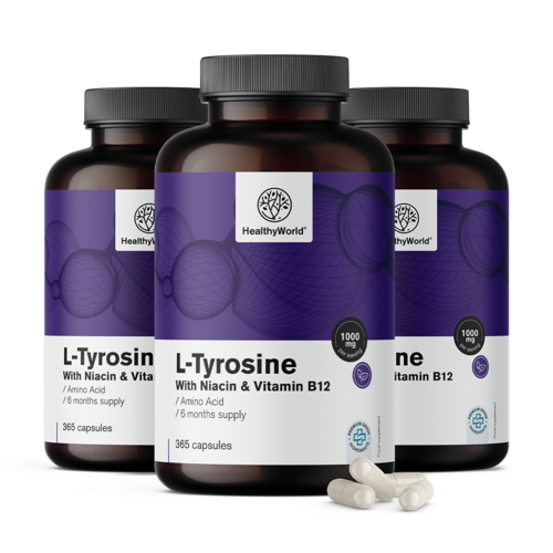 3x L-tyrosin 1000 mg, dohromady 1095 kapslí