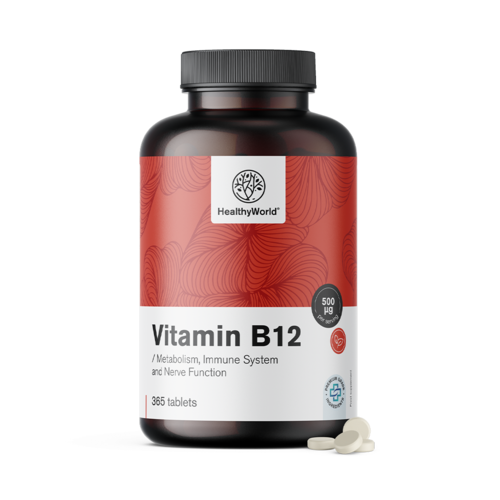 Vitamín B12 500 µg, 365 tablet
