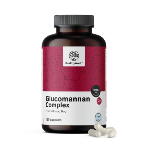 Glukomannan komplex 3000 mg, 180 kapslí
