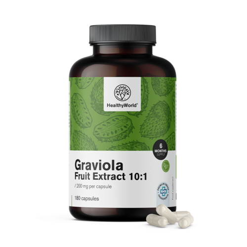 Graviola 200 mg - extrakt 10:1, 180 kapslí