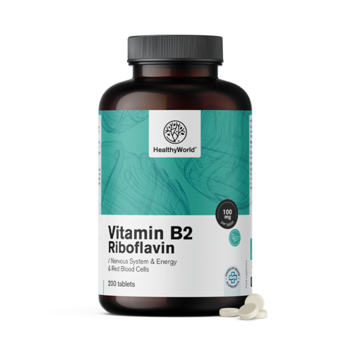Vitamín B2 - riboflavin 100 mg, 200 tablet