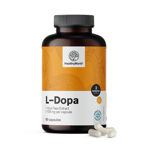 L-dopa 105 mg - z extraktu z bobu, 90 kapslí