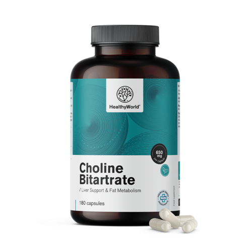 Cholin bitartrát 650 mg, 180 kapslí