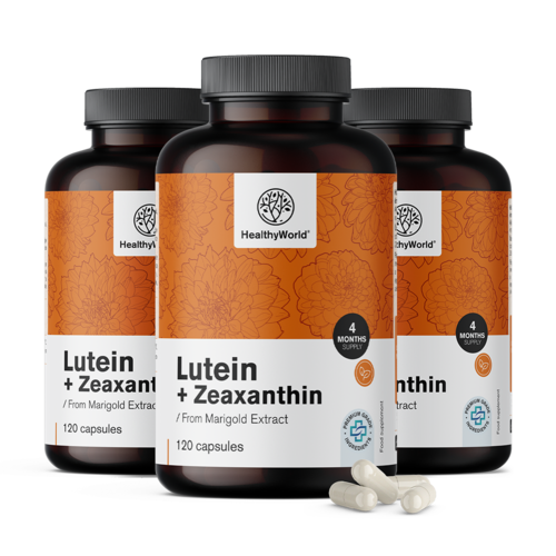 3x Lutein + zeaxanthin, dohromady 360 kapslí