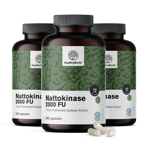 3x Nattokinase 2000 FU, dohromady 720 kapslí