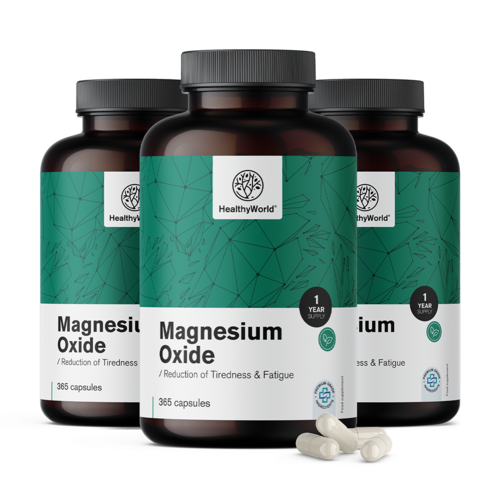 3x Oxid hořečnatý 400 mg, dohromady 1095 kapslí