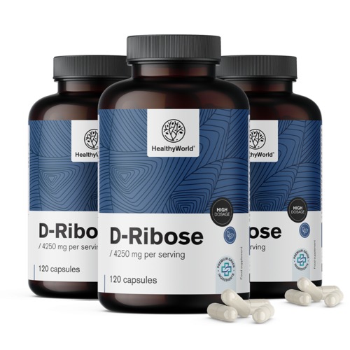 3x D-ribóza 850 mg, dohromady 360 kapslí
