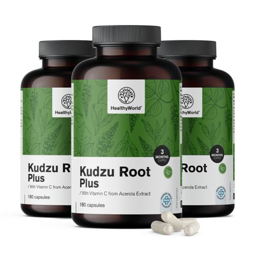3x Kudzu Plus komplex, dohromady 540 kapslí