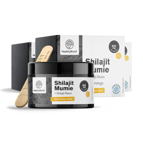 3x Shilajit Mumio 600 mg – pryskyřice, dohromady 90 g