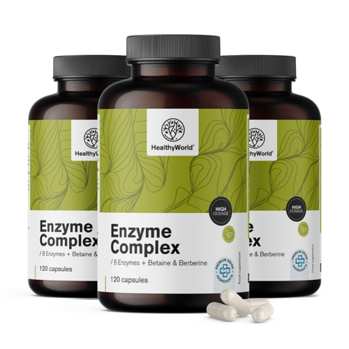 3x Enzym komplex, dohromady 360 kapslí